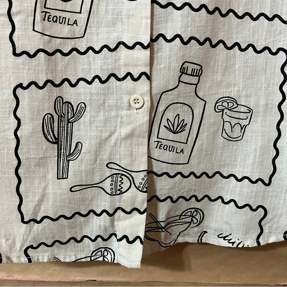 Billy J | NWT Piper Shirt Dress Chili Cactus Button Down Cocktail Print Size XS - Picture 8 of 11